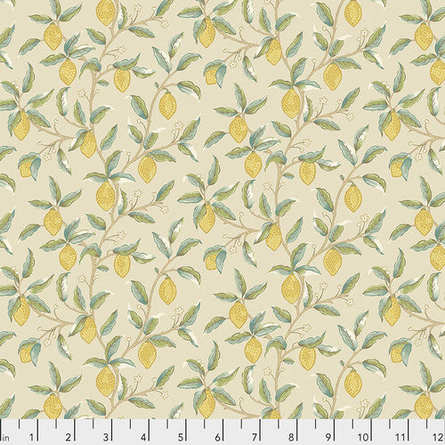 Genuine William Morris Design - Quilting Cotton - Lemon Tree - Parchment Color