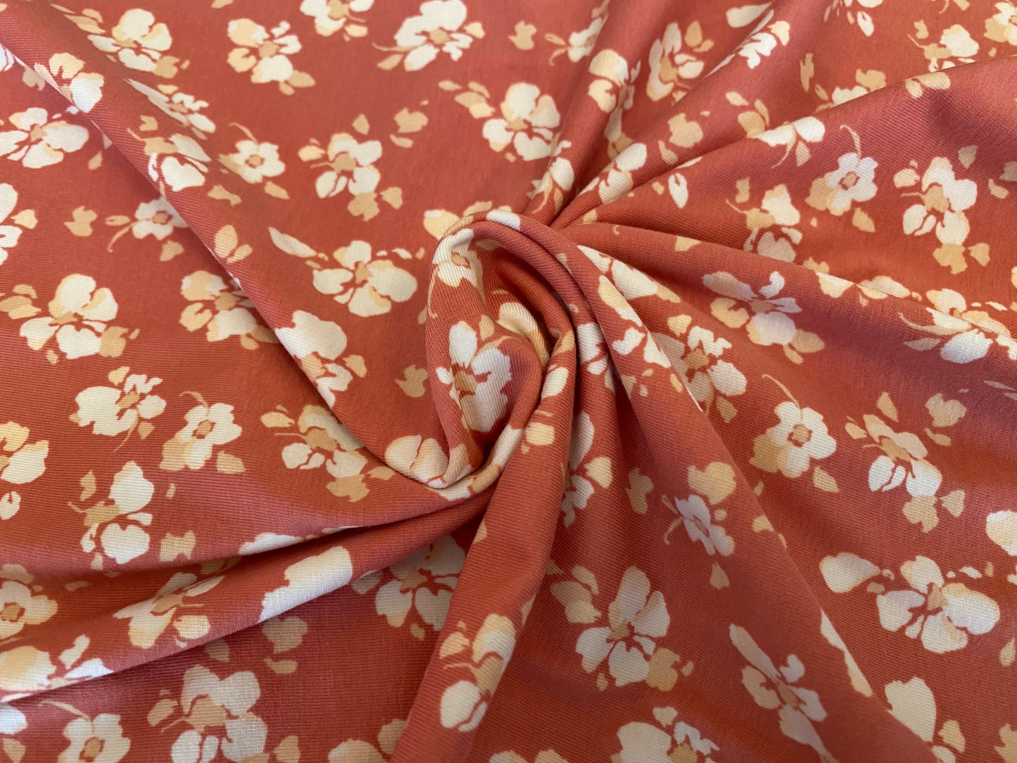 95/5 Cotton/Spandex Jersey - Red Desert Blooms