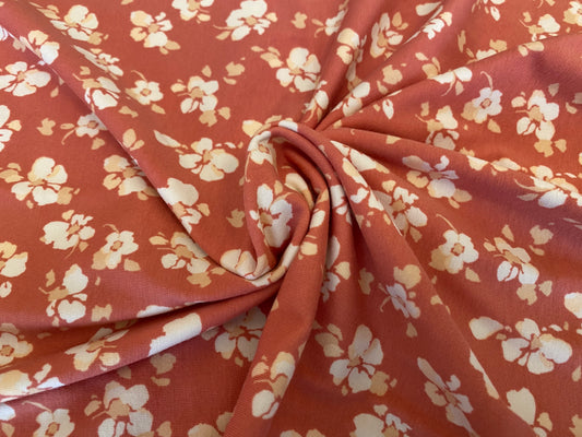 95/5 Cotton/Spandex Jersey - Red Desert Blooms