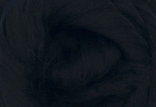 100% Merino Wool Roving - Raven