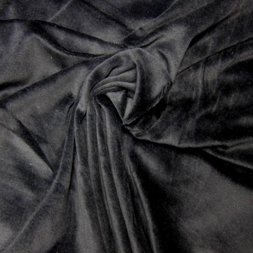 Organic Cotton Knit Velour - Lush Black