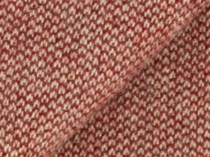 100% Merino Wool Coating - Seed Stitch - Barn Red