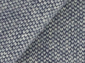 100% Merino Wool Coating - Seed Stitch - Navy & Natural