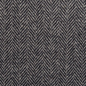 100% Wool Coating - Charcoal Herringbone