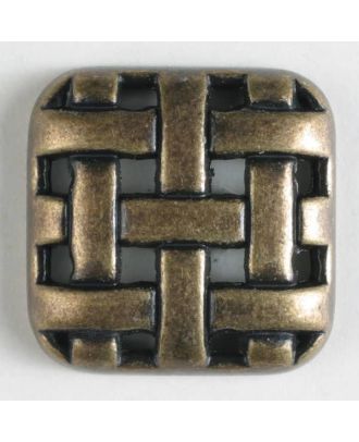 Metal Basketweave Button - Antique Bronze - 20mm/ Just a tic over 3/4"