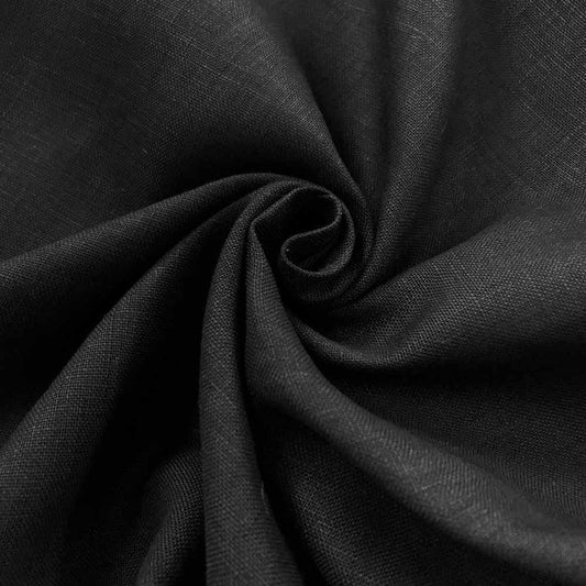 100% Linen - Soft Wash Finish - 5.3oz - Classic Black