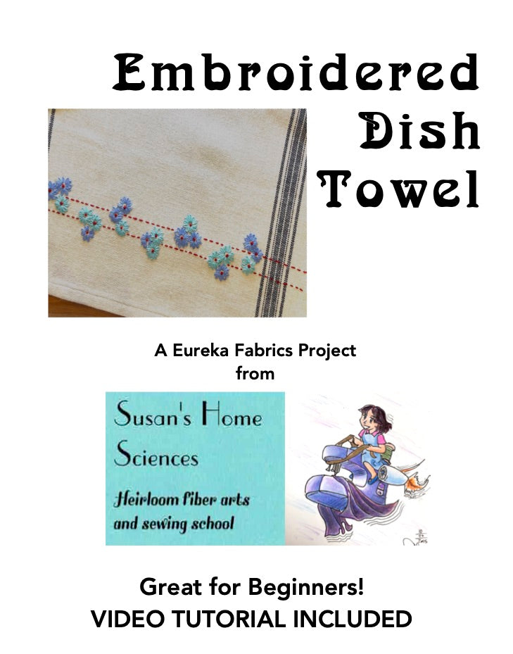 Embroidered Dish Towel Kit - FREE SHIPPING