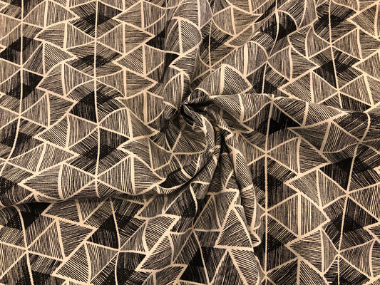 Organic Cotton/Hemp "Linen" - Geometric Print