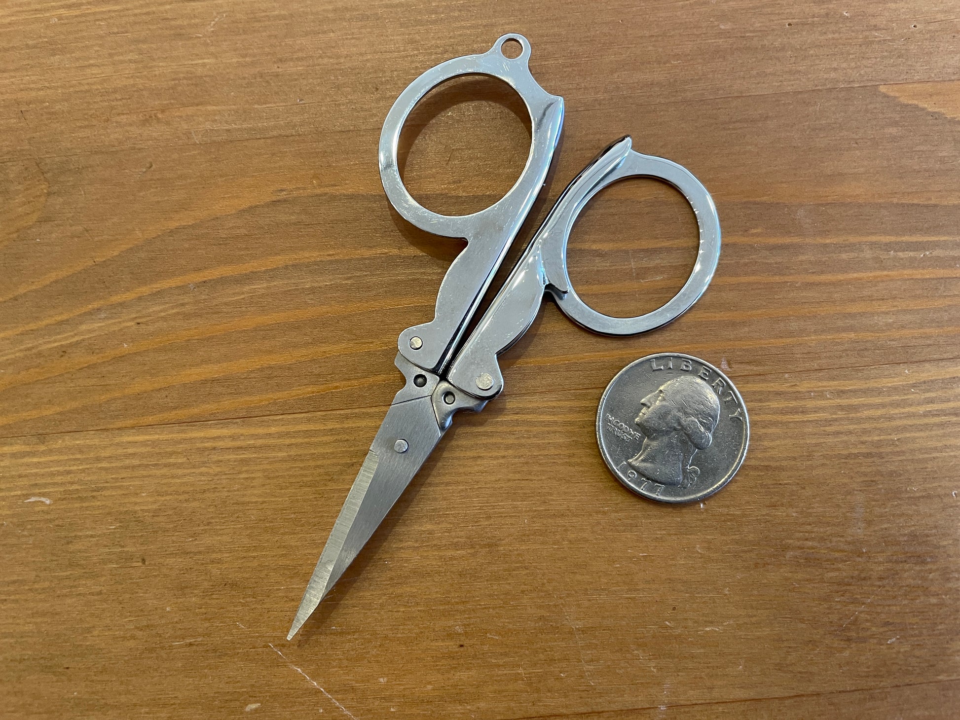 5× Mini folding small scissors, 8-line stretch outdoor travel fishing  scissors