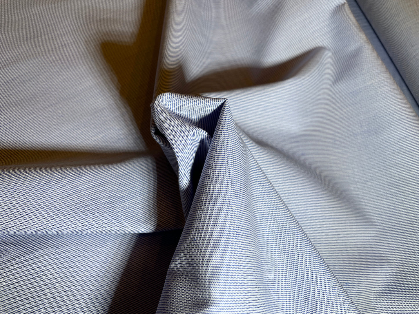 Silky Soft Shirting 100% Cotton - Blue Pinstripe