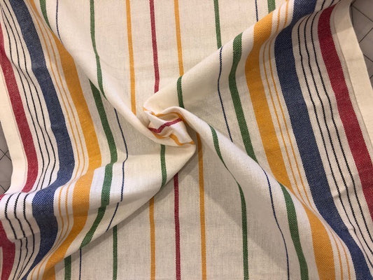 100% Cotton Toweling - Multi Stripe