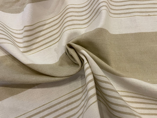 Cotton Toweling from Moda - Cream and Flax Stripe