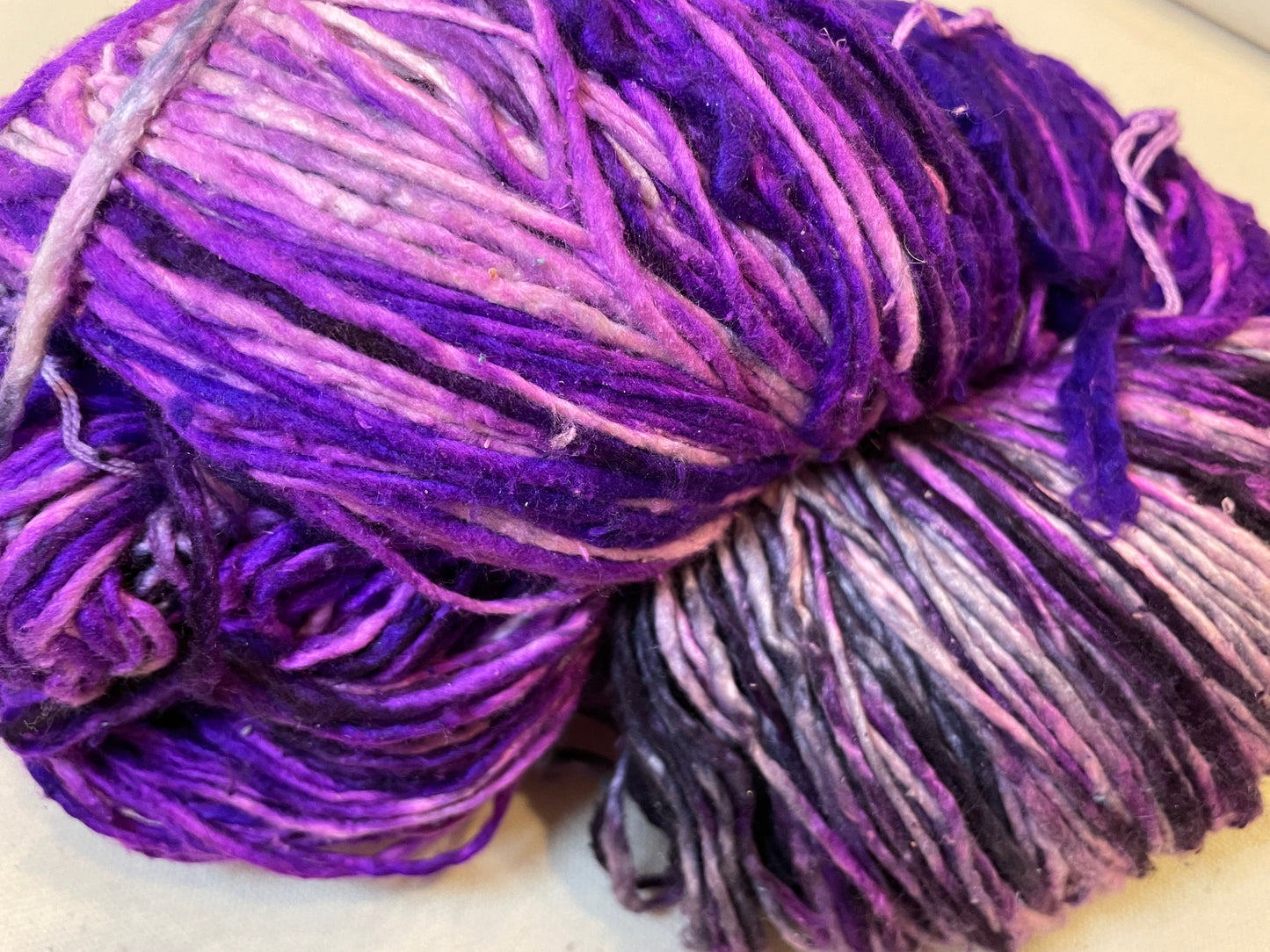 Recycled Silk Sparkle Yarn - Worsted Weight, 250G Skein - Forest, Iris, & Tidepool