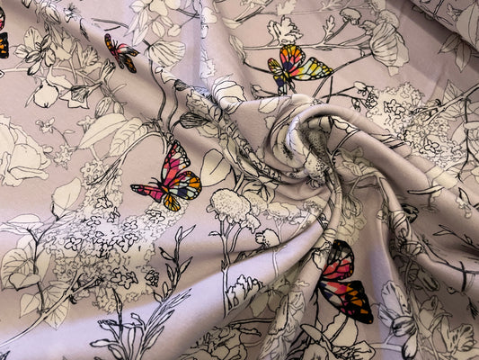 95/5 Cotton/Spandex Jersey - Butterfly Garden