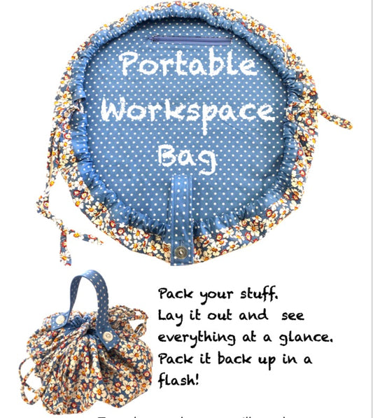 Portable Workspace Bag Card Pattern - HARD COPY OR DIGITAL DOWNLOAD