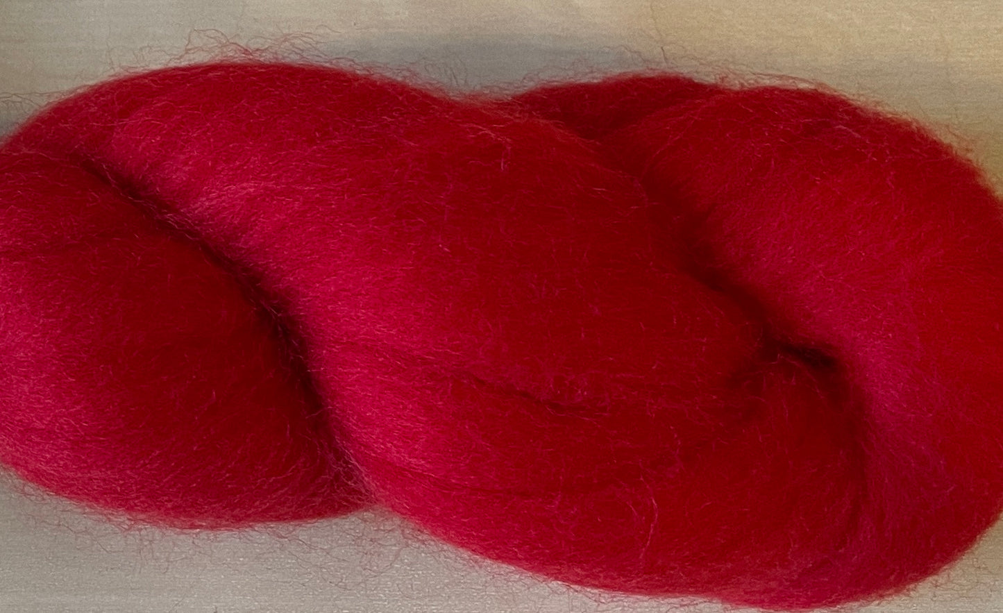 100% Merino Wool Roving - Scarlet