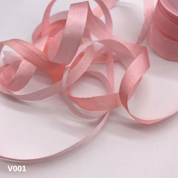 1/4 Wide Pure Silk Ribbon - Great for ribbon embroidery - Choose