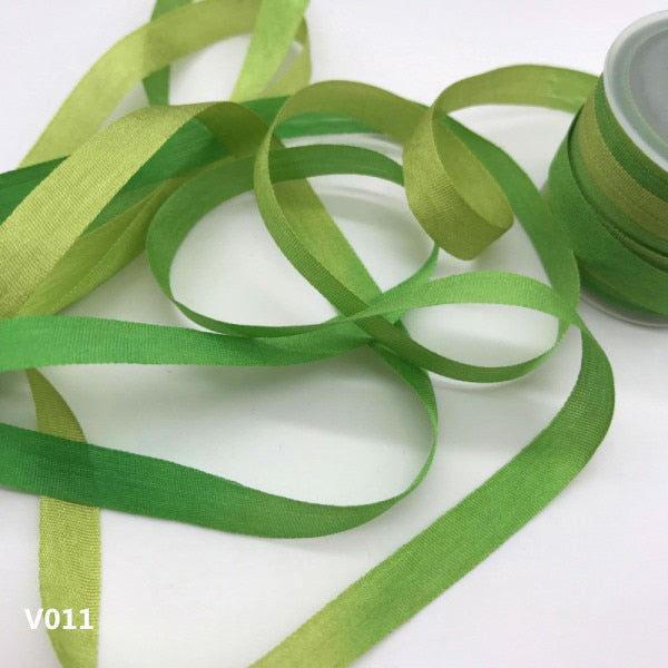 Silk Ribbon - 7mm - 50 Colors - Sage 10 Meters - For Embroidery —