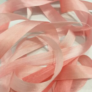 1/2" Wide Pure Silk Ribbon - Peaches & Cream